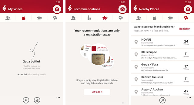 Приложения для Windows Phone: Vivino Wine Scanner-3